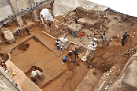 remains of a massive 1st-century A.D. Roman wall