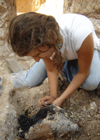 remains of a massive 1st-century A.D. Roman wall